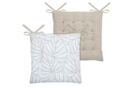 Pernă de scaun Nova 38X38 cm, culoare alb, 45% poliester 55% bumbac - imagine 2