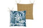 Pernă de scaun Aloha 38X38 cm, culoare albastru, 45% poliester 55% bumbac - imagine 2
