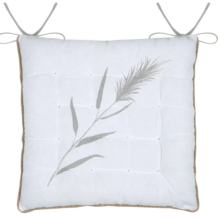 Pernă de scaun Pampa 38X38 cm, culoare crem, 45% poliester 55% bumbac