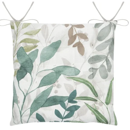 Pernă de scaun Ombrage 38X38 cm, culoare verde, 45% poliester 55% bumbac