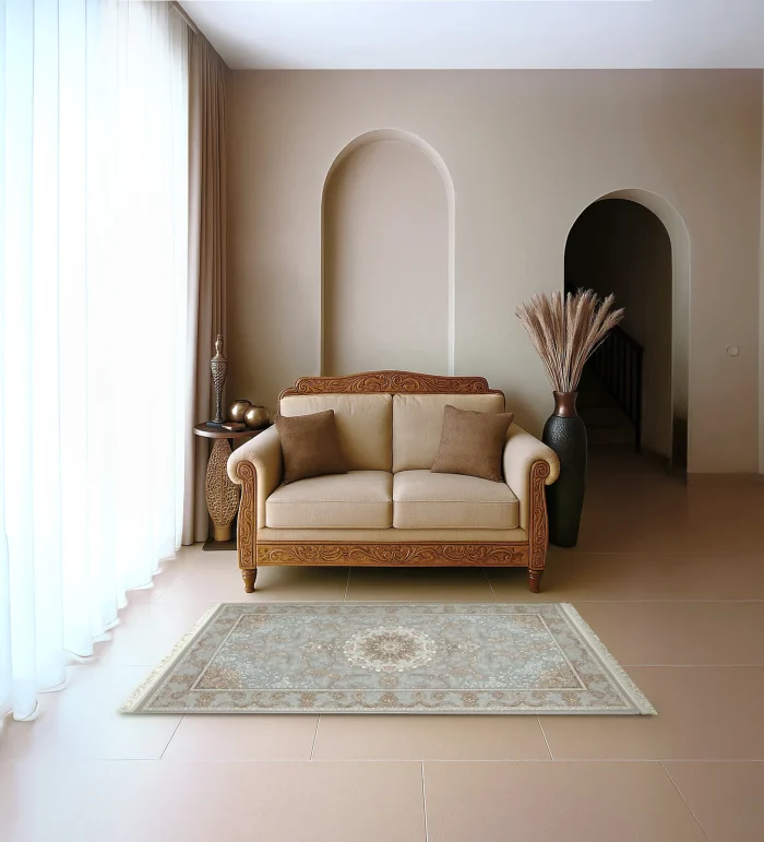 Covor-Luxury-ISFAHAN-cod-38522A-Gri-simulare-b Covor Luxury ISFAHAN cod: 38522A Gri - imagine 1