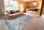 Covor living Rose 50122 Turcoaz