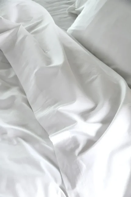 Cearșaf cu elastic Elysee 90X190 cm, culoare alb, 100% bumbac OEKO TEX - imagine 5