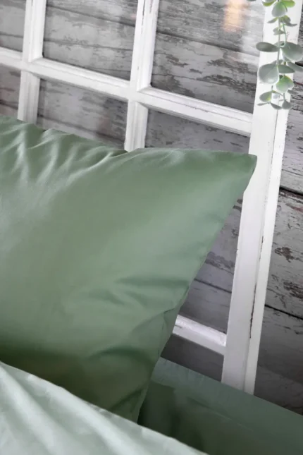 Cearșaf cu elastic Elysee 90X190 cm, culoare verde, 100% bumbac OEKO TEX - imagine 6