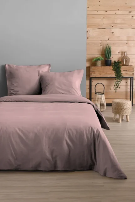 Cearșaf cu elastic Eden 160X200 cm, culoare roz pudră, 100% bumbac OEKO TEX - imagine 2