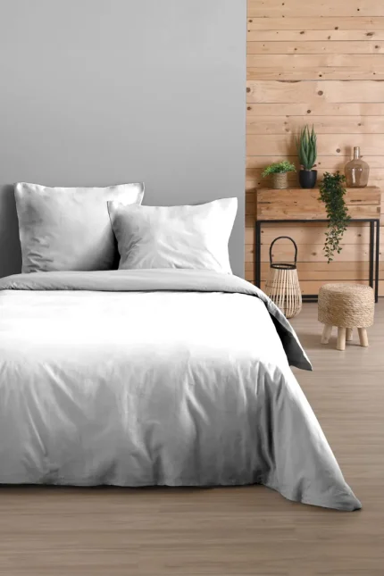 Cearșaf cu elastic Eden 180X200 cm, culoare alb, 100% bumbac OEKO TEX - imagine 2