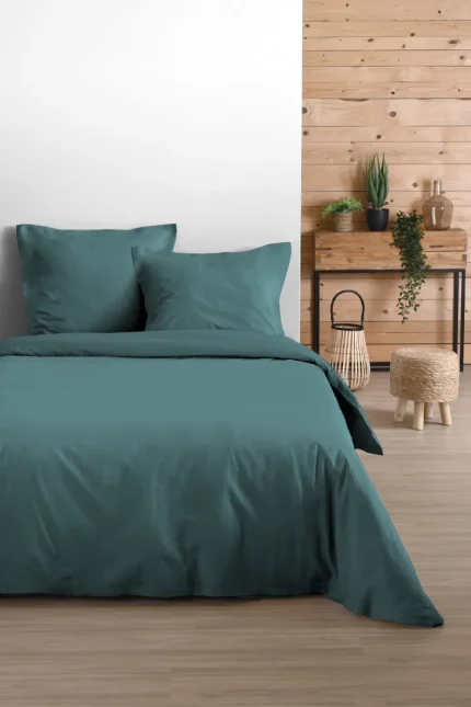 Cearșaf cu elastic Eden 180X200 cm, culoare verde mentă, 100% bumbac OEKO TEX - imagine 2