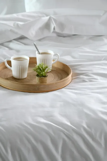 Cearșaf cu elastic Elysee 180X200 cm, culoare alb, 100% bumbac OEKO TEX - imagine 6