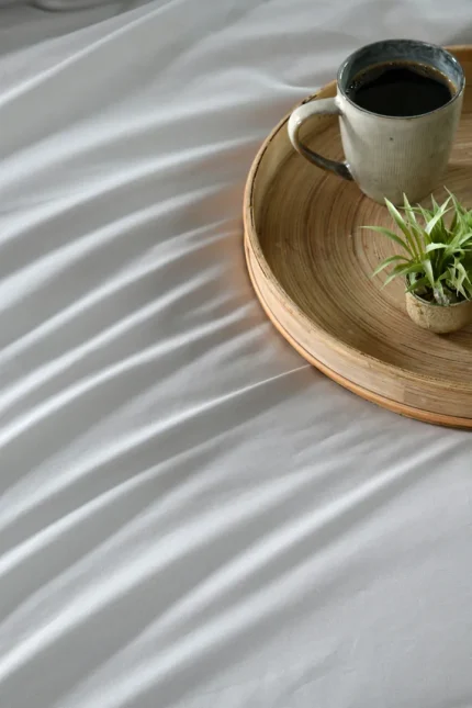 Cearșaf cu elastic Elysee 180X200 cm, culoare gri deschis, 100% bumbac OEKO TEX - imagine 7