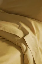 Cearșaf cu elastic Elysee 180X200 cm, culoare mustar, 100% bumbac OEKO TEX - imagine 7