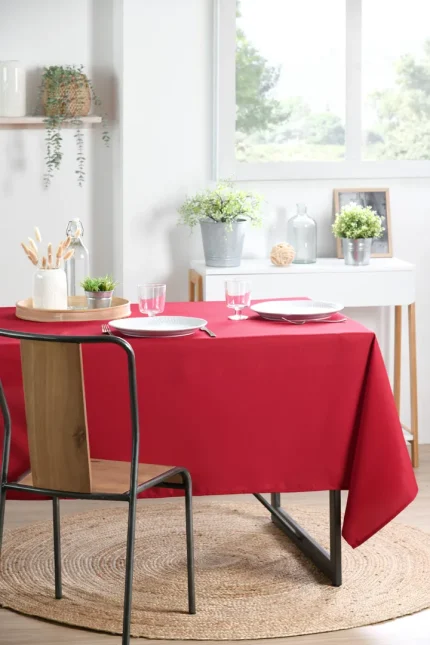 Față de masă Nelson 145X240 cm, culoare roșu, 100% poliester - imagine 2