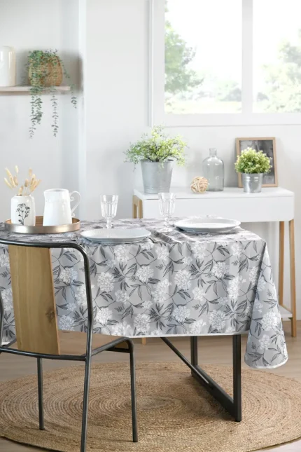 Față de masă Agapanthe 140X240 cm, culoare natural, 100% poliester - imagine 2