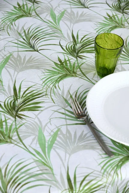 Față de masă Palmira 140X240 cm, culoare verde, 100% poliester - imagine 3