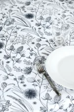 Față de masă Pissenlit 140X240 cm, culoare antracit, 100% poliester - imagine 3