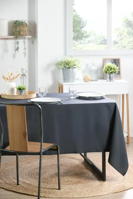 Față de masă Nelson 145X300 cm, culoare antracit, 100% poliester - imagine 2
