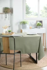 Față de masă Nelson 145X200 cm, culoare verde deschis, 100% poliester - imagine 2