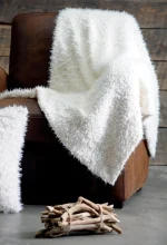 Pătură Mouton 130X160 cm, culoare alb, 100% poliester - imagine 2