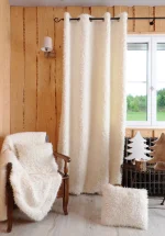 Pătură Mouton 130X160 cm, culoare alb, 100% poliester - imagine 3