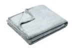 Pătură Doudou Gri 130X160 cm, culoare perlă, 100% poliester
