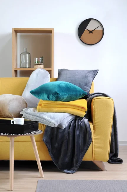 Pătură Doudou 130X160 cm, culoare negru, 100% poliester - imagine 2