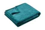 Pătură Doudou 130X160 cm, culoare turcoaz, 100% poliester