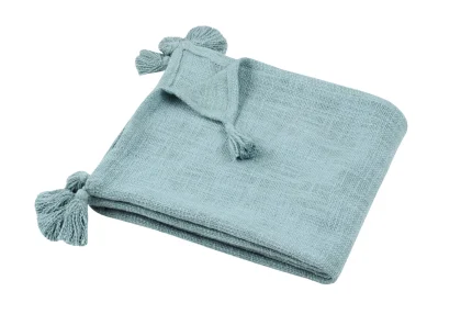 Pătură Sanchez 125X150 cm, culoare Bleu/Verde, 100% bumbac - imagine 2