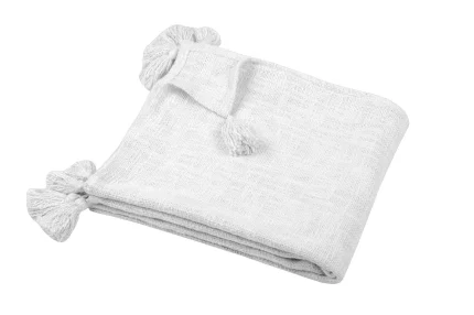 Pătură Sanchez 125X150 cm, culoare Alb, 100% bumbac - imagine 2