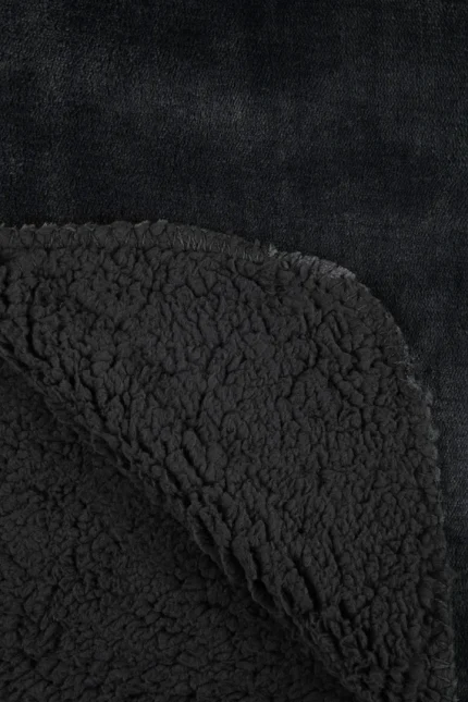 Pătură Michigan 130X160 cm, culoare antracit, 100% poliester - imagine 3