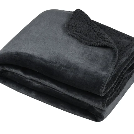 Pătură Michigan 130X160 cm, culoare antracit, 100% poliester