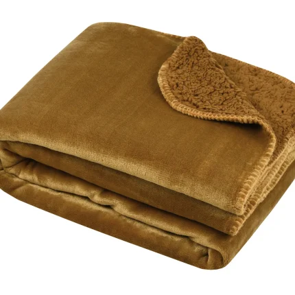 Pătură Michigan 130X160 cm, culoare cappuccino, 100% poliester