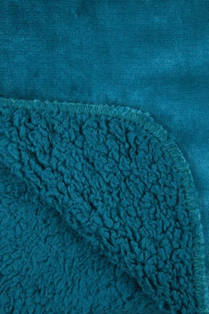 Pătură Michigan 130X160 cm, culoare verde petrol, 100% poliester - imagine 3