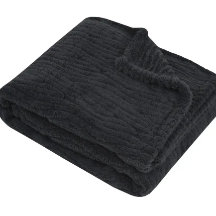 Pătură Columbia 130X160 cm, culoare antracit, 100% poliester