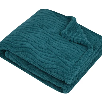 Pătură Columbia 130X160 cm, culoare verde petrol, 100% poliester