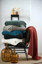 Pătură Columbia 130X160 cm, culoare Arămiu, 100% poliester