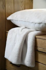 Pătură Bostan 130X160 cm, culoare crem, 100% poliester - imagine 2