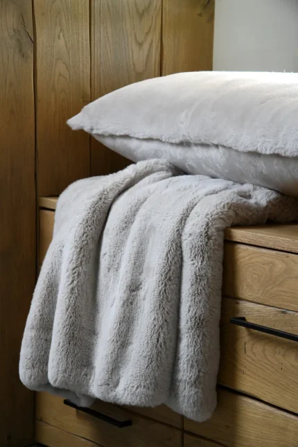 Pătură Bostan 130X160 cm, culoare natural, 100% poliester - imagine 2