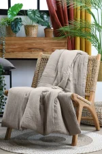 Pătură Coline 125X150 cm, culoare Natural, 100% bumbac