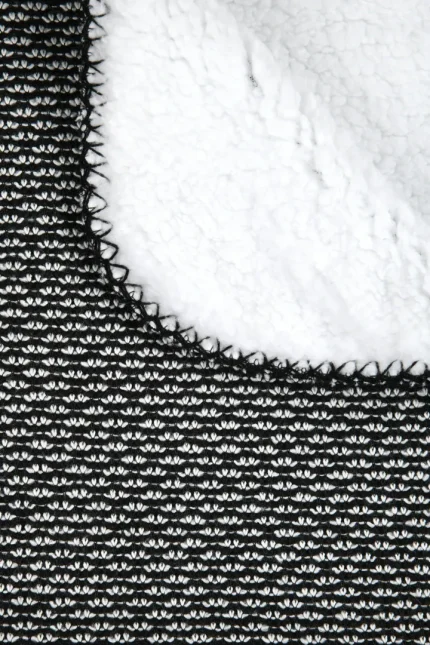 Pătură Dookie 130X160 cm, culoare Negru/Alb, 100% poliester - imagine 2