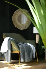 Pătură Dookie 130X160 cm, culoare Negru/Alb, 100% poliester