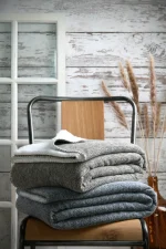 Pătură Rusty 130X160 cm, culoare Gri, 100% poliester - imagine 4