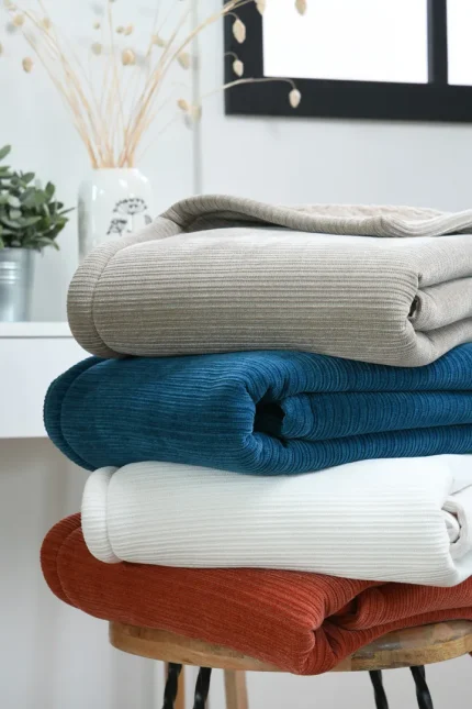 Pătură Clayton 130X160 cm, culoare Crem, 100% poliester - imagine 4