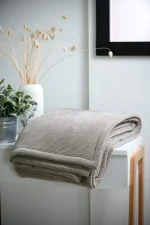 Pătură Clayton 130X160 cm, culoare Natural, 100% poliester