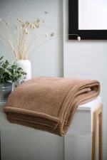 Pătură Clayton 130X160 cm, culoare Cappuccino, 100% poliester
