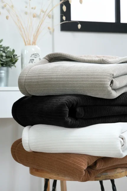 Pătură Clayton 130X160 cm, culoare Negru, 100% poliester - imagine 4