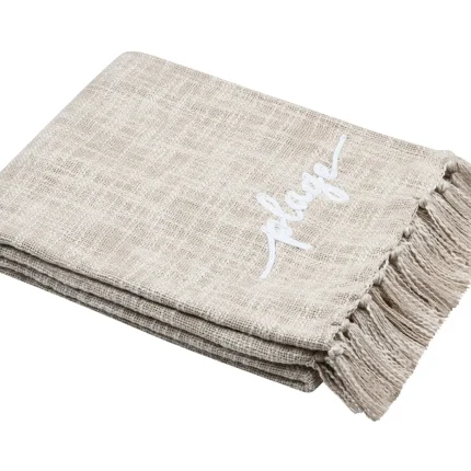 Pătură Dunes 125×150 cm, culoare Natural, 55% bumbac, 45% poliester