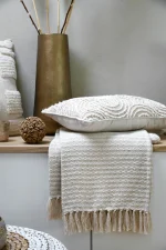 Pătură Balma 125X150 cm, culoare Natural, 100% bumbac - imagine 2