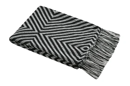 Pătură Tucano 125X150 cm, culoare Negru, 55% bumbac, 45% poliester - imagine 2