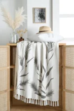 Pătură Pampa 125X150 cm, culoare Crem, 55% bumbac, 45% poliester