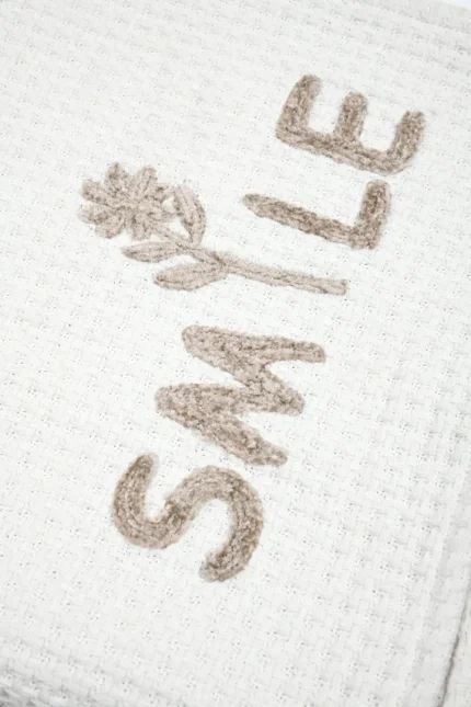 Pătură Ombrage 125x150 cm, culoare Alb, 55% bumbac, 45% poliester - imagine 3