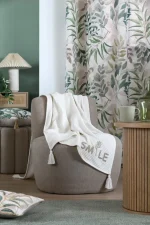 Pătură Ombrage 125x150 cm, culoare Alb, 55% bumbac, 45% poliester